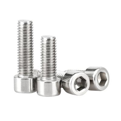 GB Standard M3-M12 304 Stainless Steel Hex Socket Fillister Cap Head Threaded Bolt A2-70