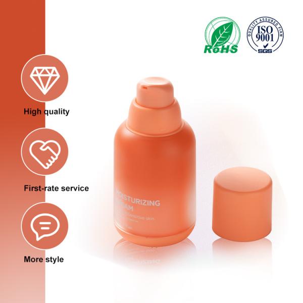 50 ml garrafas de bomba sem ar Gradiente de plástico personalizável garrafa de bomba de vácuo cosmético