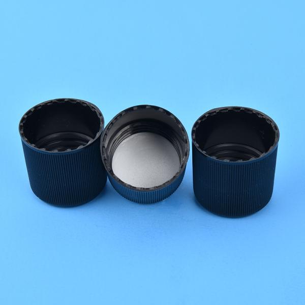 Ribbed Closure 24mm Plastic Screw Covers For Beverage Bottle
