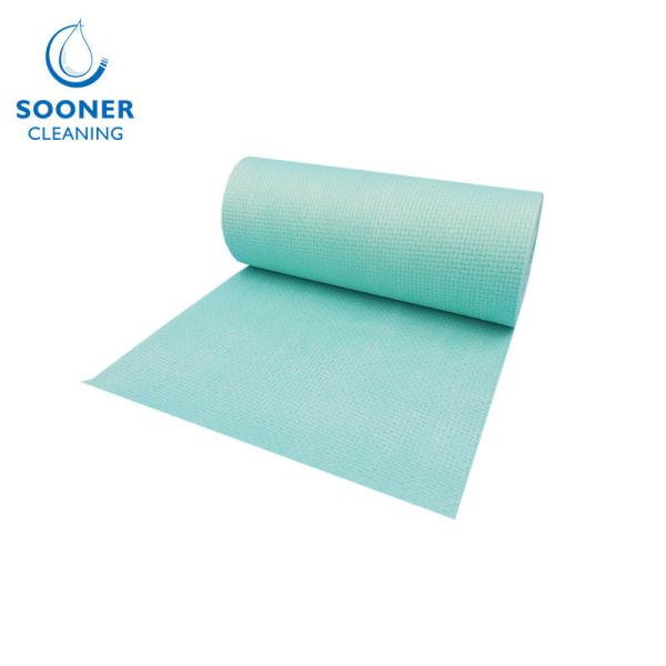 Limpezas de limpeza tingidas não tecidas 60gsm do agregado familiar de Spunlace