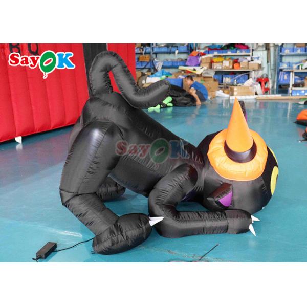 Halloween Cartoon Animal Model Inflatable Black Cat Halloween Yard Decoration