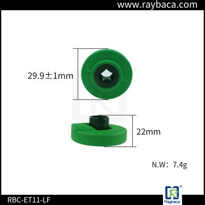 as etiquetas de orelha dos rebanhos animais da forma 7.4g redonda/animal pequeno Rfid de TPU etiquetam