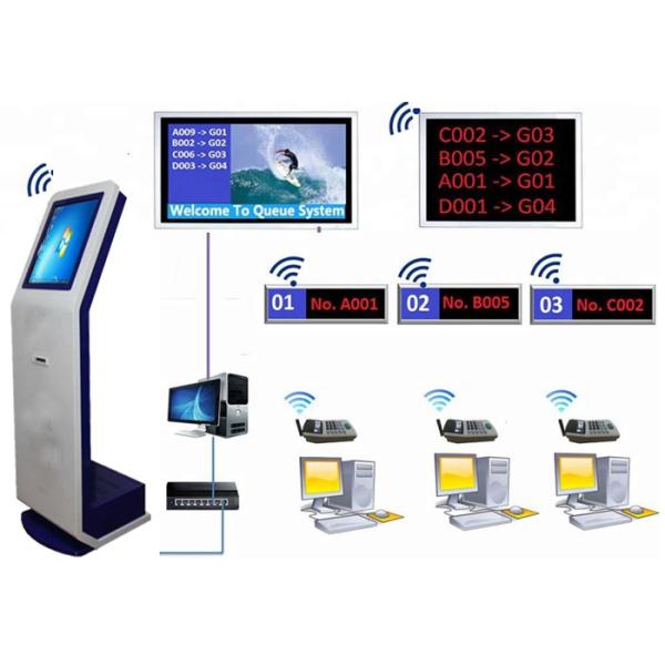 Banking Wireless Wired Queue Ticket Dispenser Queue Management System