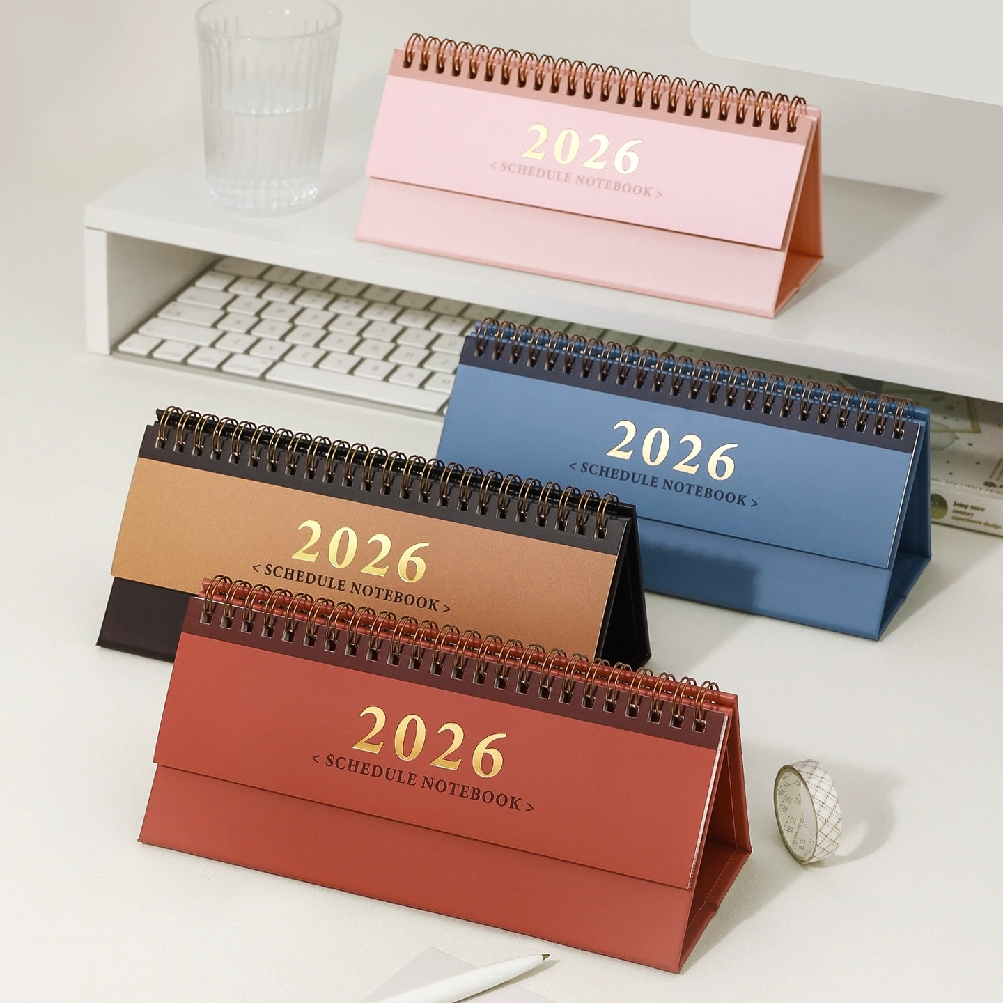 Monthly Desktop Calendar 2026 Stand Up Schedule Notebook For Office Desk