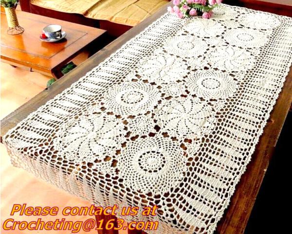 handmade, Crochet Round table clothing - table cover, handmade crochet, blanket, clothes