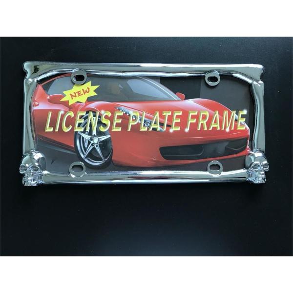 Skull Pattern Cool License Plate Covers / Auto Plates And Frames 315X150 Mm