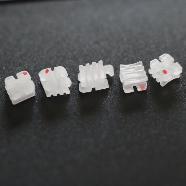 Dental Ceramic Orthodontic Brackets , Poly Crystalline Roth 022 Bracket