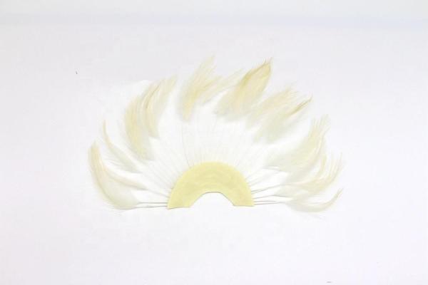 Ventilador de penas de frango pintado, de penas de frango 10x15cm