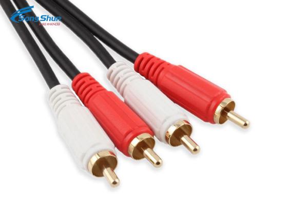 Two RCA Audio Cable Wire , Converter Video AV Audio Cable Extension Cord