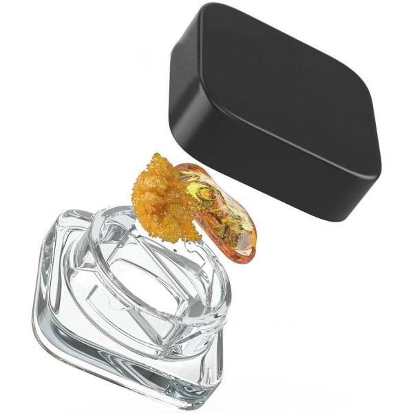 Square Glass Concentrate Container With Child Resistant Lid