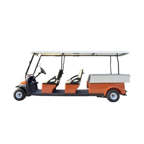 Orange Dump Bed 48V Electric Golf Cart with 4 Passenger