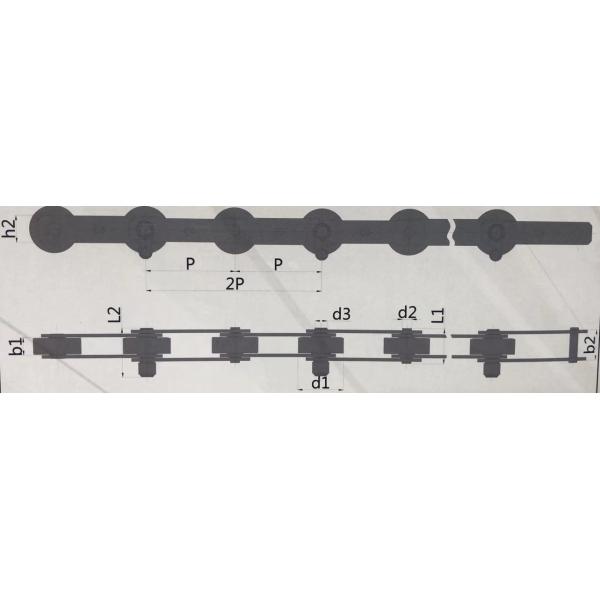 Тангаж 135.4mm цепи двигая прогулки шага паллета Travelator цепи эскалатора TK THYSSENKRUPP