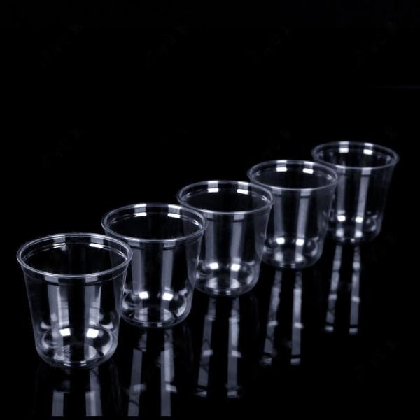 100% Biodegradable Disposable CPLA Plastic Lid Clear Cold Beer Milk Tea Coffee Sauce PLA U Shaped Parfait Cup