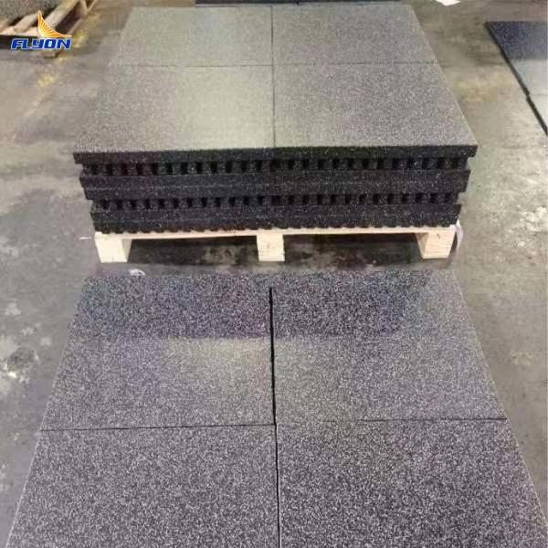Recycled Rubber Gym Mat 61x61x6cm Black Red Green Blue Customizable
