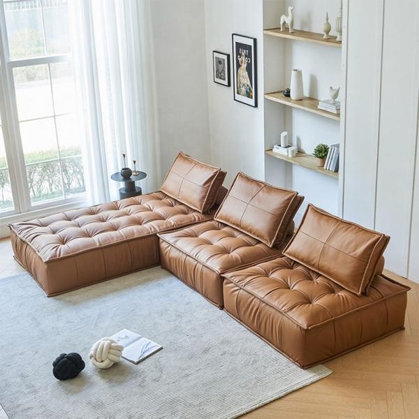 Factory direct European and American fabric sofa balcony bedroom technology cloth small family sofa bed lazy modular