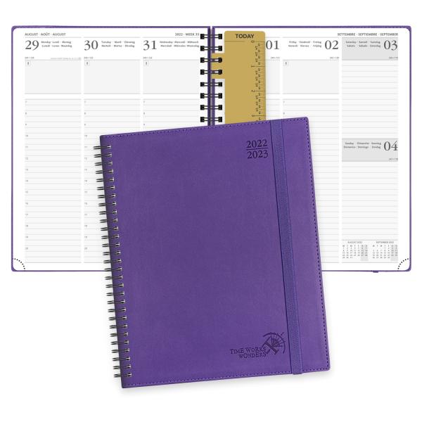 FSC Certified Purple Custom Academic Planner Eco Friendly Paper