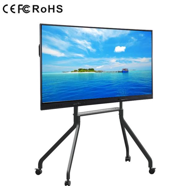 UHD 4K Interactive Touch Screen Monitor Zero Gap Glass Smart TV Whiteboard With All In One Computer