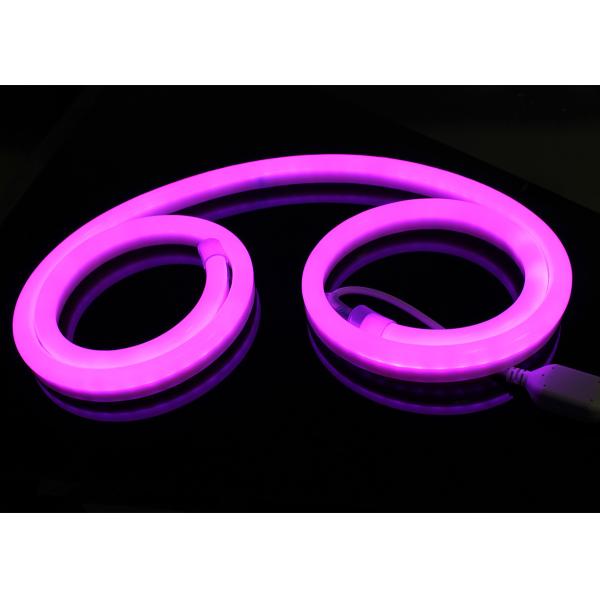 Mini LED Neon Flex flexible LED neon rope light with IP66 protection rating and ultra thin 8 by 16 millimeter square profile for indoor outdoor