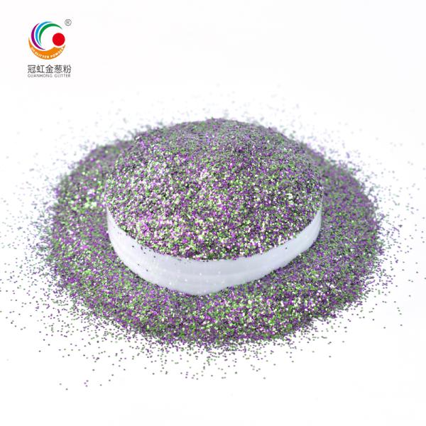 PVC Aluminum Sparkle Holographic Face Glitter Powder Golden Purple Big Sequin