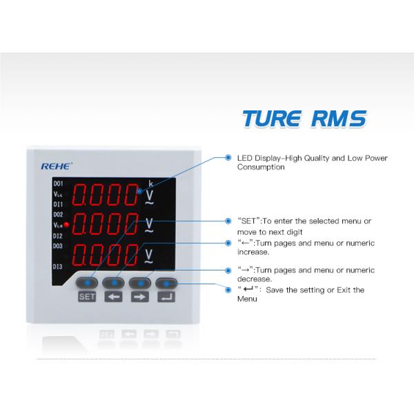 Three Phase Three Wire/Four Wire LED display digital panel meter generator Voltage Meter 80*80