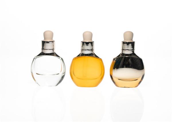 Luxury Design 1 Oz Dropper Bottles Flat Round Serum Bottles Empty Colorful