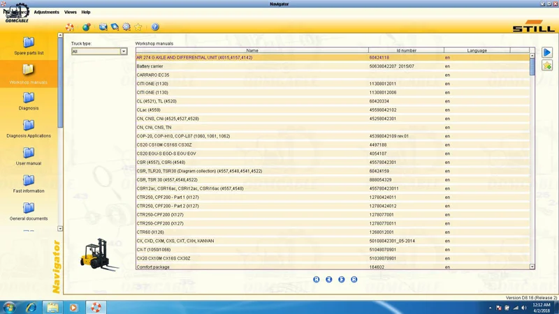 OEM Forklift Diagnostic Tool Still STEDS CANBOX 2 Scanner with Software and Multi-Language Support