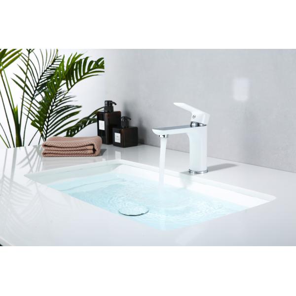Modern White Single Handle Waterfall Bathroom Sink Faucet for Other Basin Faucets