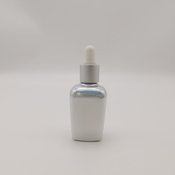 Cosmetic Skincare Container Round Clear Glass Essential Oil Serum Dropper Bottles