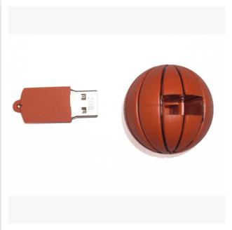 New Creative promotional customed logo basketball shape soft pvc usb flash drive disk