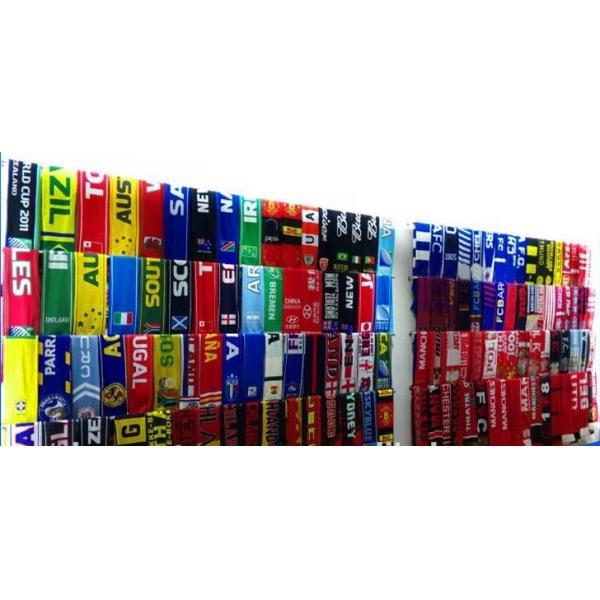 European World Cup Scarf , Embroidered Red And Blue Team Usa Soccer Scarf