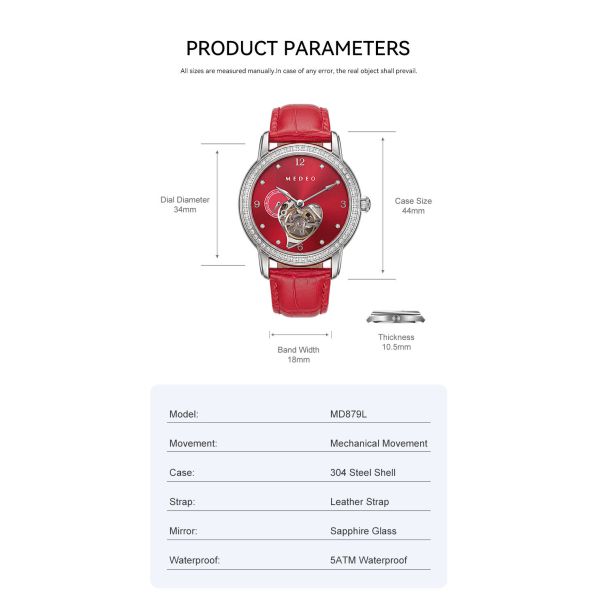 SHX Ruby Heart Automatic Watch