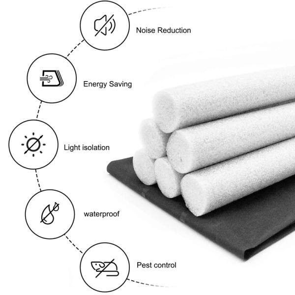 Non Stick PU Leather Door Draft Stopper Air Seal Strip 93*10*3cm