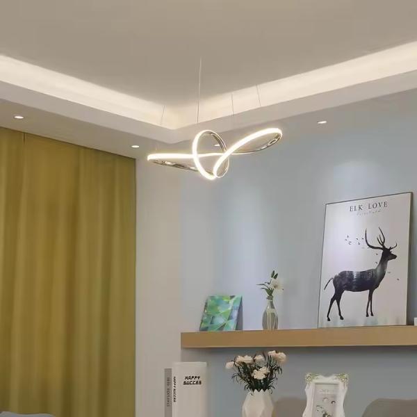 Gold Chrome Plated Modern Led Chandelier Hanging For Dining Room Kitchen Room Living Room Home Deco Chandelier Fixture