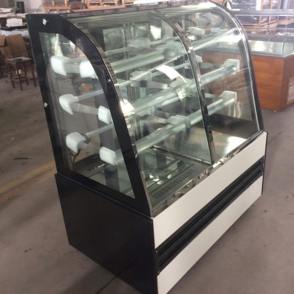 Double-Temperature Cake Showcase Fridge Display Case Bakery Cooling Cakes Glass Showcase