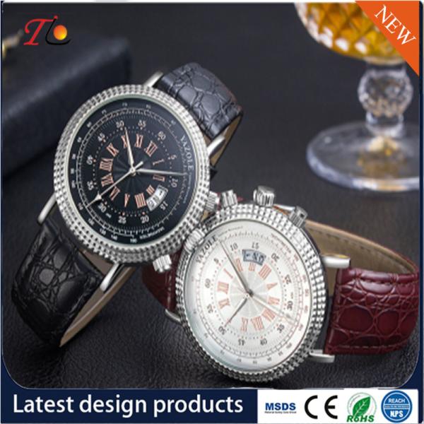 Wholesale PU Leather Watch with Alloy Case and Custom Logo Men's Watch Business Watch Fashion Watch Movement Watch