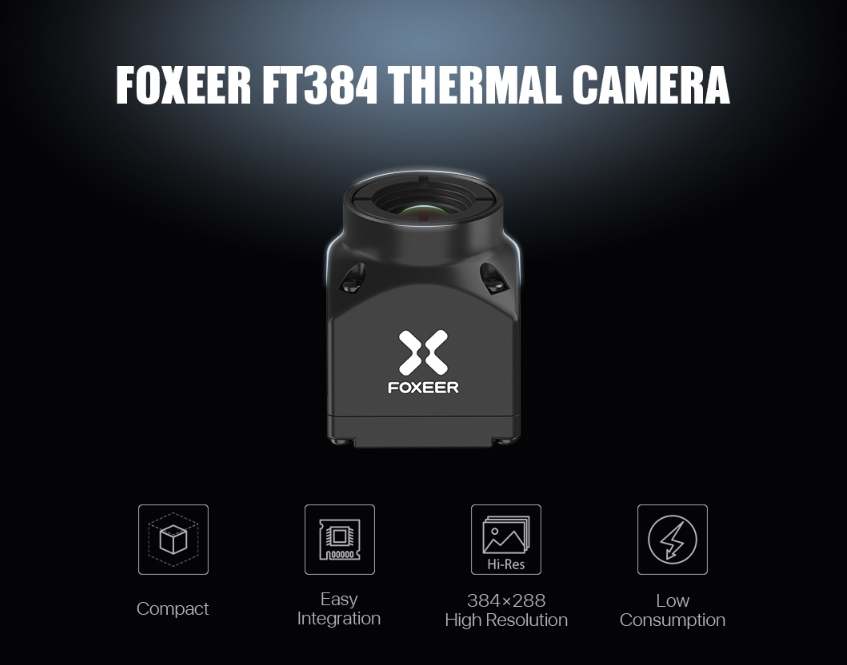 Foxeer Ft384 V2 Analog Cvbs Thermal Camera X288 High Resolution For Drone Accessory