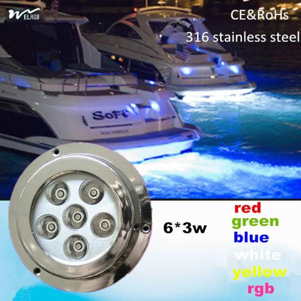 18w 12 Volt LED Marine Lights Pure White Led Boat Dock Lights