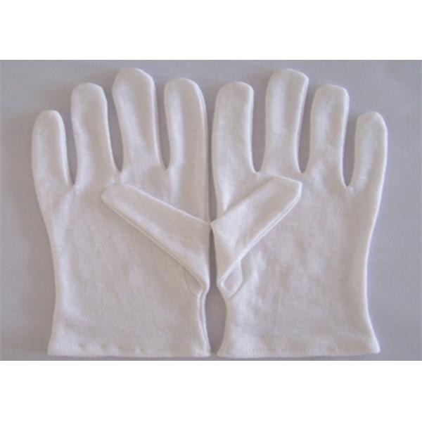 Light Weight Cotton Work Gloves Absorbing Sweat White Jewelry Handling Gloves