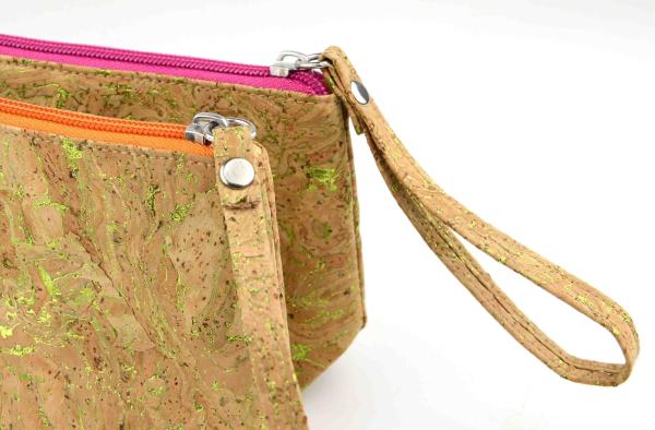 Scratchproof Makeup Cork Fabric Bags Lightweight Cork Toiletry Bag Eco
