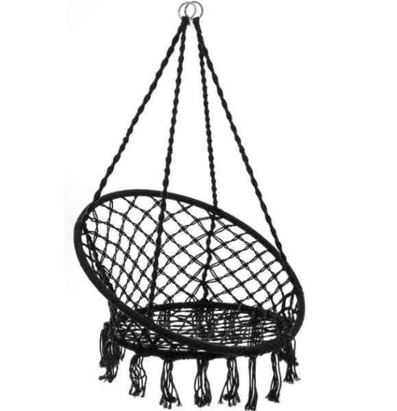 Macrame tecido à mão corda de algodão Swing Chair Boho hammock cadeira suspensa