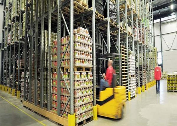 Steel Q235B Industrial Pallet Rack Shelving , Drive Through Pallet Rack System