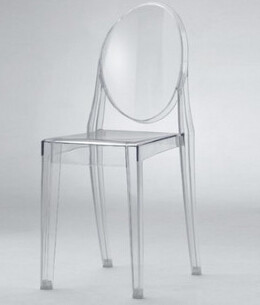 Clear Plastic Ghost Wedding Dining Chairs Armless Dining Chair Customized