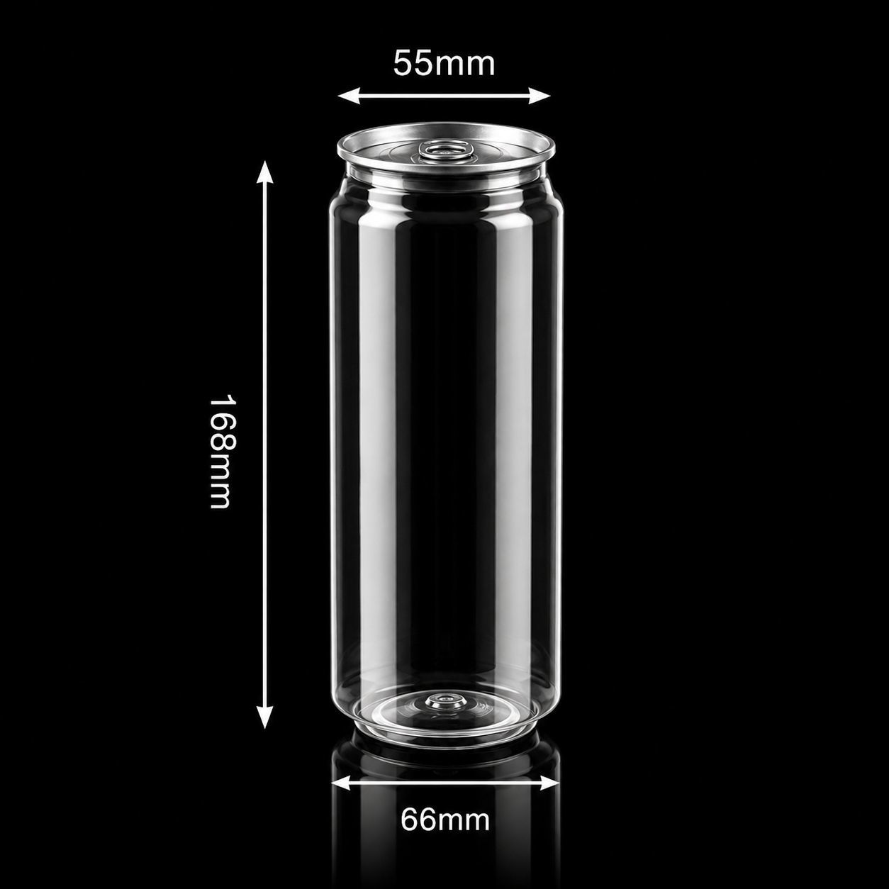 Clear 55mm 500ml PET Drink Bottle Easy Open Custom Size For Large Serving Drinks