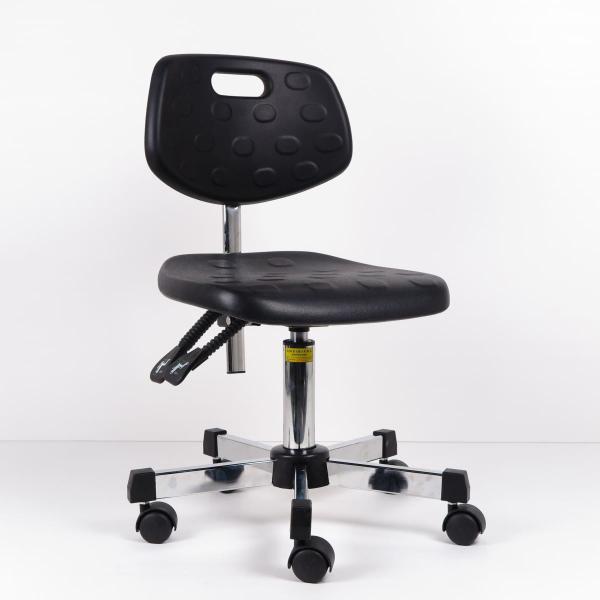 Polyurethane Adjustable Industrial Work Chairs Non Slip 5 Star Electroplated