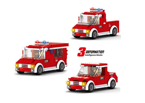 170Pcs ABS Plastic Educational Children's Building Blocks Toys Fire Rescue Truck
