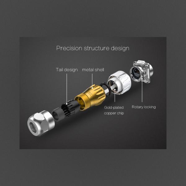 Cnlinko M24 Signal Connector Panel Mount Waterproof IP68 Ethernet Pins Female Waterproof Rj45 Connector