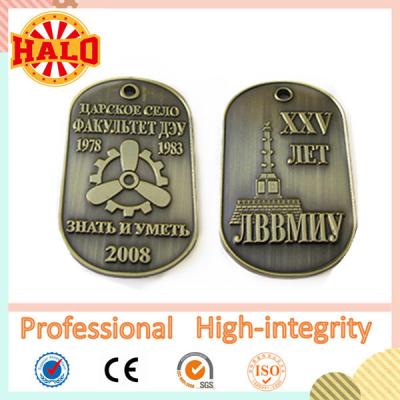 Zinc alloy custom military dog tag