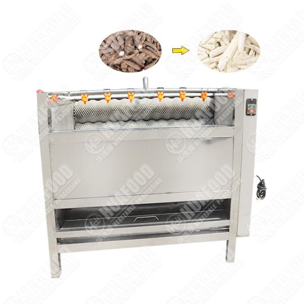 1.1KW Potato Cleaning Machine Brush Ginger Washing Peeling Machine