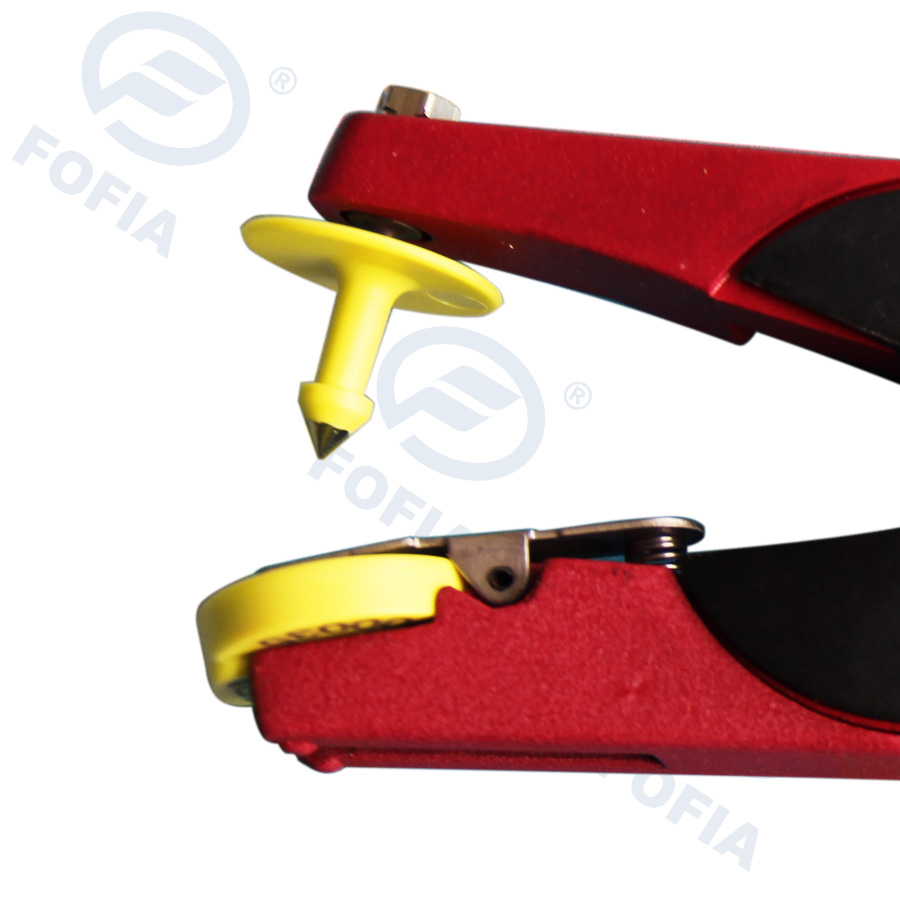 New FOFIA Metal Aluminum Alloy Farm Animal Ear Tag Applicator Laser Coding Cattle Pig Sheep Horse 3 Months Warranty