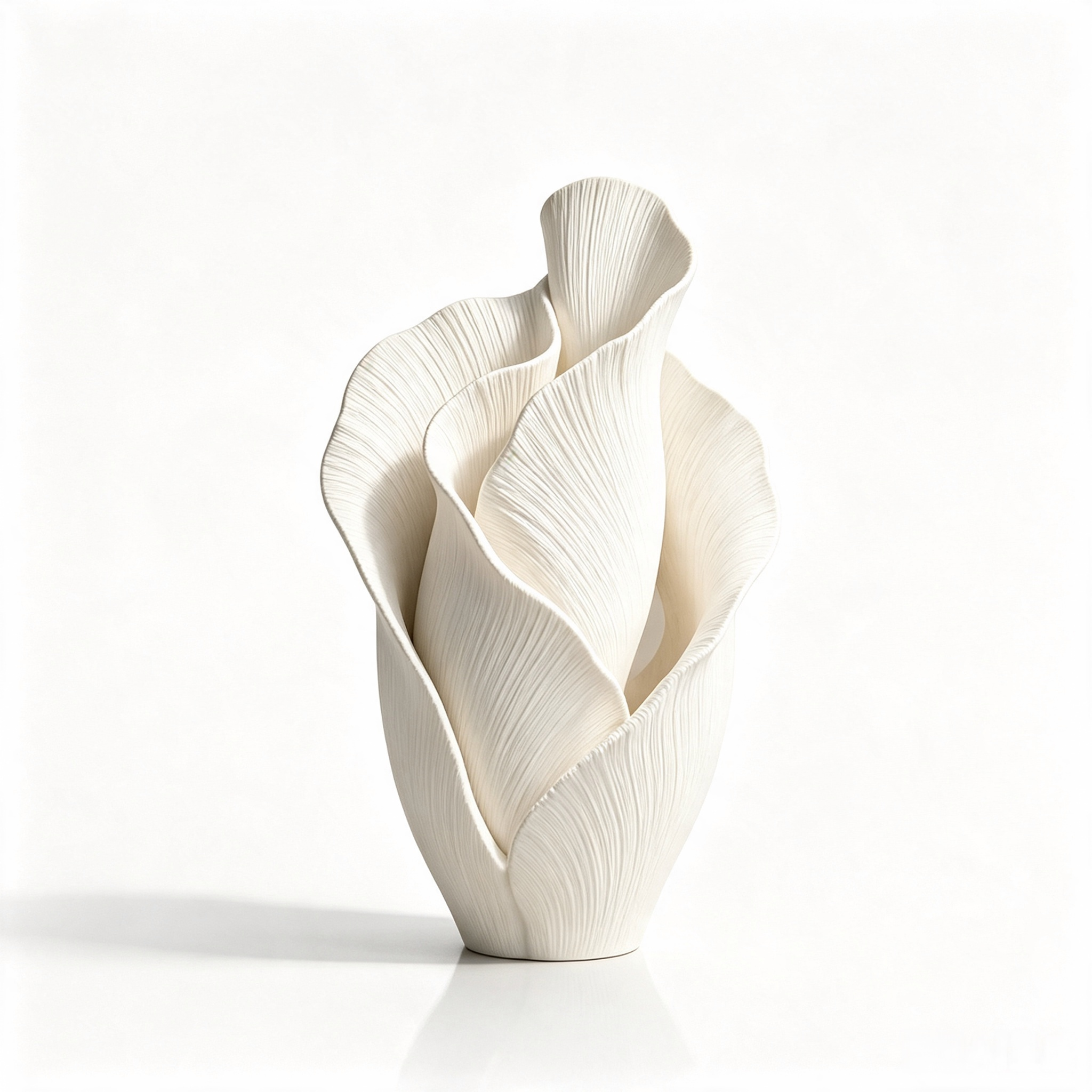Petal Textured 3D Printed Arts Minimalist Custom  3d Printing Vase